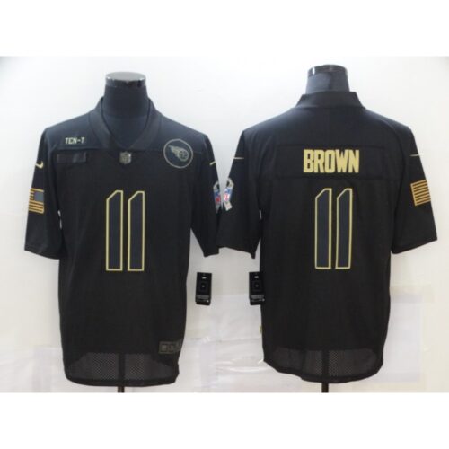 68627408e9044_1 Men's Tennessee Titans #11 A.J. Brown 2020 Black Salute To Service Limited Stitched Jersey