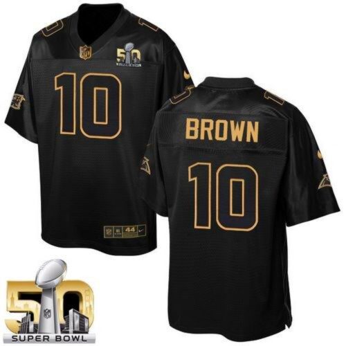 6862741a83ffe_1 Panthers #10 Corey Brown Black Super Bowl 50 Men's Stitched NFL Elite Pro Line Gold Collection Jersey