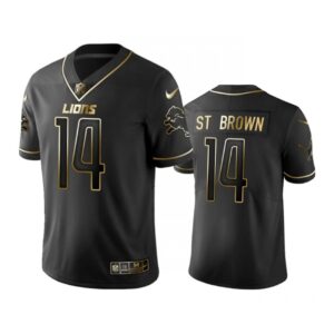 6862744d6a349_1 Men's Detroit Lions #14 Amon-Ra St. Brown Black Gold Edition Stitched Jersey