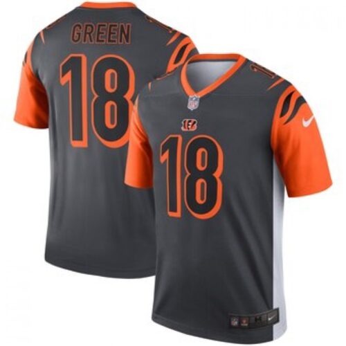 6862747d96d70_1 Men's Cincinnati Bengals #18 A.J. Green Black Inverted Legend Jersey