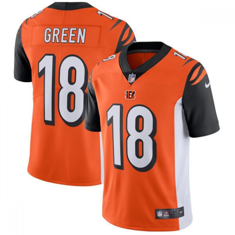 6862748b9319a_1 Men's Cincinnati Bengals #18 A.J. Green Orange Vapor Untouchable Limited Stitched NFL Jersey