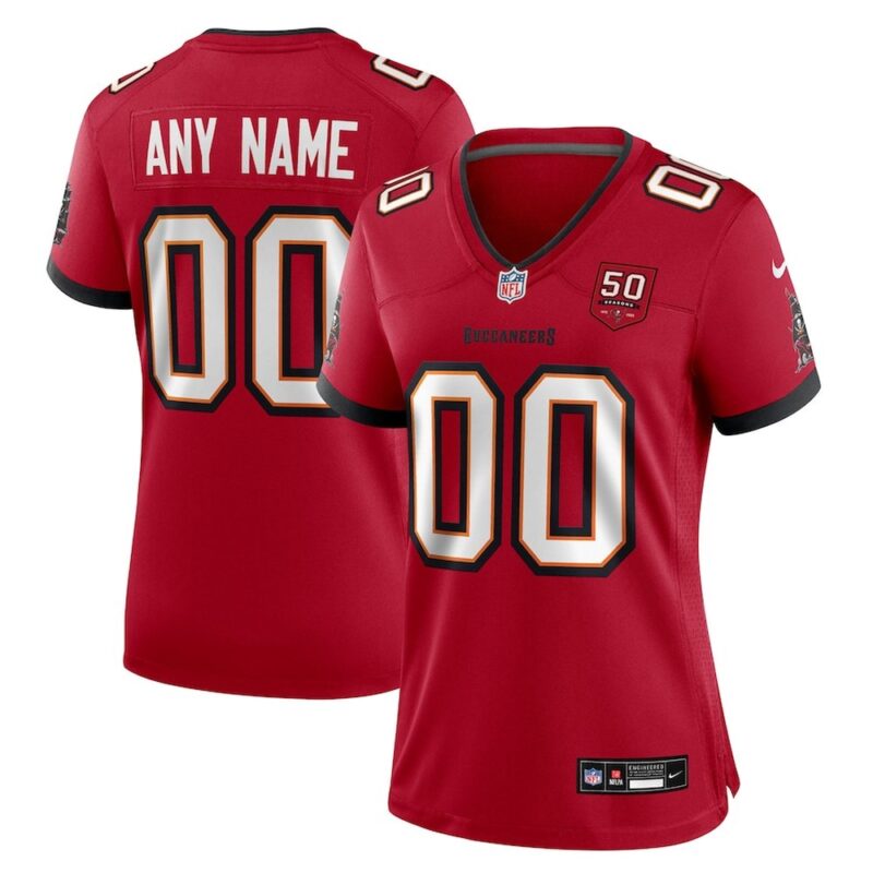 686274d1961db_1 Women's Tampa Bay Buccaneers Nike Red 50th Anniversary Custom Game Jersey