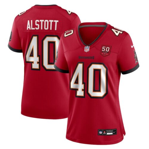 686274f884c1b_1 Women's Tampa Bay Buccaneers #40 Mike Alstott Nike Red 50th Anniversary Game Jersey