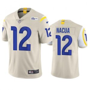 68627517b48b6_1 Youth Los Angeles Rams #12 Puka Nacua Nike Bone Vapor F.U.S.E. Limited Player Jersey