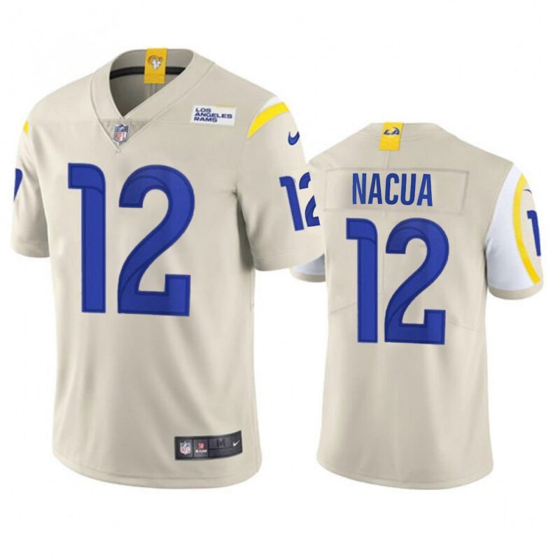 68627517b48b6_1 Youth Los Angeles Rams #12 Puka Nacua Nike Bone Vapor F.U.S.E. Limited Player Jersey