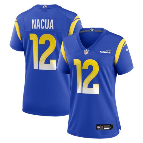 6862751d9d965_1 Women's Los Angeles Rams #12 Puka Nacua Nike Royal Vapor F.U.S.E. Limited Player Jersey
