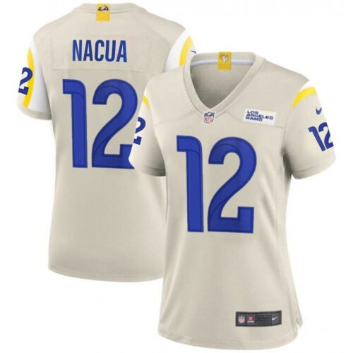 6862752093e1a_1 Women's Los Angeles Rams #12 Puka Nacua Nike Bone Vapor F.U.S.E. Limited Player Jersey