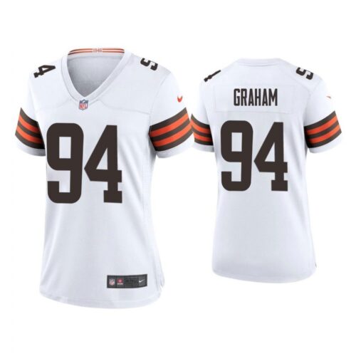 6862757ba8240_1 Women's Cleveland Browns #94 Mason Graham Nike White 2025 NFL Draft First Round Pick Game Jersey