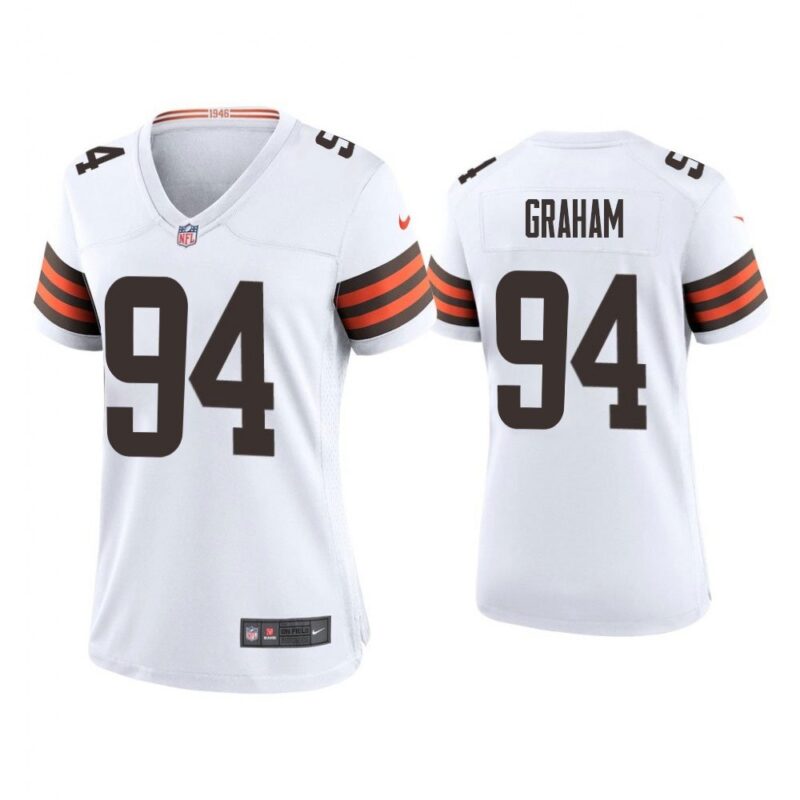 6862757ba8240_1 Women's Cleveland Browns #94 Mason Graham Nike White 2025 NFL Draft First Round Pick Game Jersey