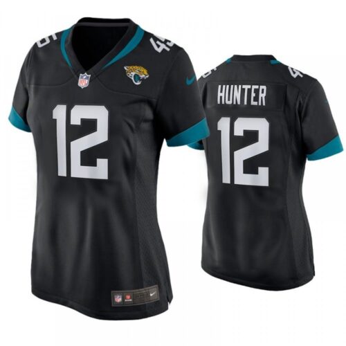 68627581917a9_1 Women's Jacksonville Jaguars #12 Travis Hunter Nike Black 2025 NFL Draft First Round Pick Alternate Game Player Jersey