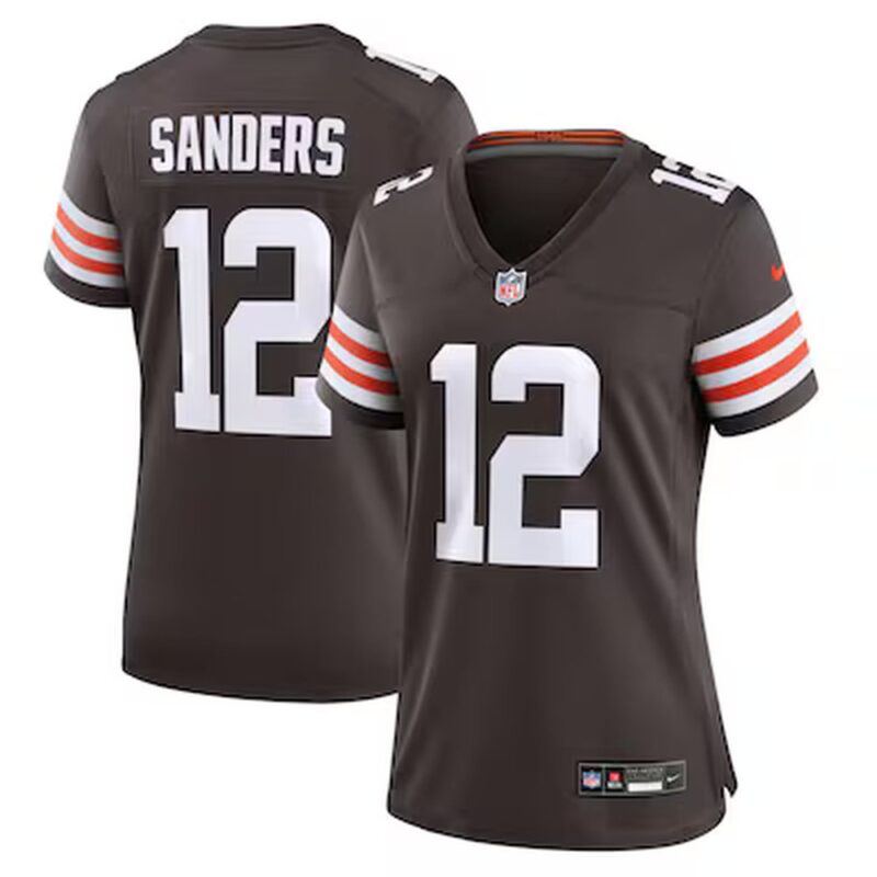 6862758adc523_1 Women's Cleveland Browns #12 Shedeur Sanders Nike Brown 2025 NFL Draft Game Jersey