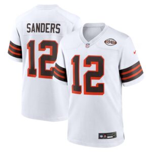 6862758e0c832_1 Men's Cleveland Browns #12 Shedeur Sanders Nike White 2025 NFL Draft 2nd Alternate Game Jersey
