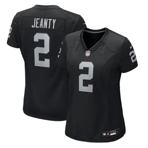 68627591dc062_1 Women's Las Vegas Raiders #2 Ashton Jeanty Nike Black 2025 NFL Draft First Round Pick Team Game Jersey