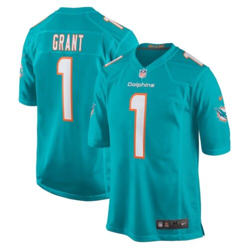6862759beeac0_1 Youth Miami Dolphins #1 Kenneth Grant Nike Aqua 2025 NFL Draft First Round Pick Game Jersey