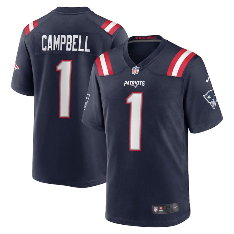 686275ab77ae9_1 Youth New England Patriots #1 Will Campbell Nike Navy 2025 NFL Draft First Round Pick Game Jersey