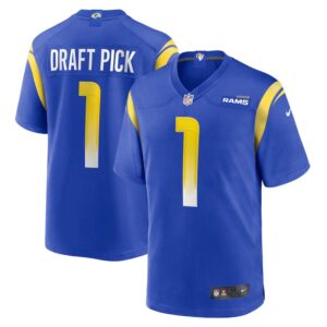 686275b86da70_1 Youth Los Angeles Rams #1 Nike Royal 2025 NFL Draft First Round Pick No. 26 Game Jersey