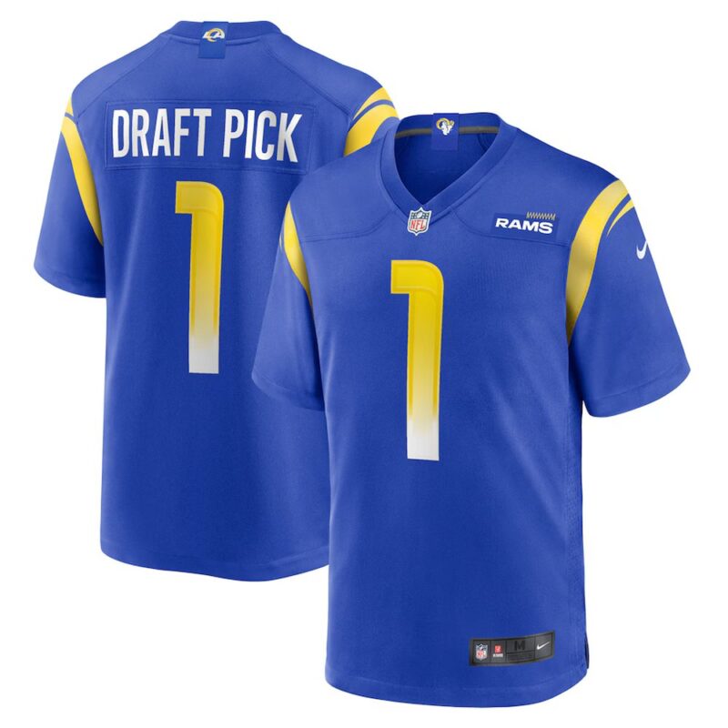 686275b86da70_1 Youth Los Angeles Rams #1 Nike Royal 2025 NFL Draft First Round Pick No. 26 Game Jersey