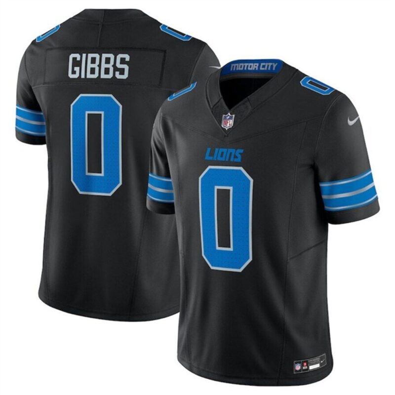 686275c419b5e_1 Youth Detroit Lions #0 Jahmyr Gibbs Black 2025 F.U.S.E. Vapor Limited Stitched Jersey
