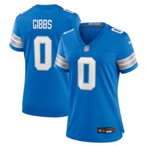 686275d053d20_1 Women's Detroit Lions #0 Jahmyr Gibbs Blue 2025 F.U.S.E. Vapor Limited Stitched Jersey