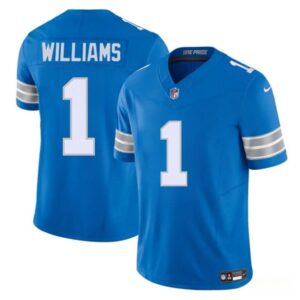 686275eb69c17_1 Youth Detroit Lions #1 Jameson Williams Blue 2025 F.U.S.E. Vapor Limited Stitched Jersey