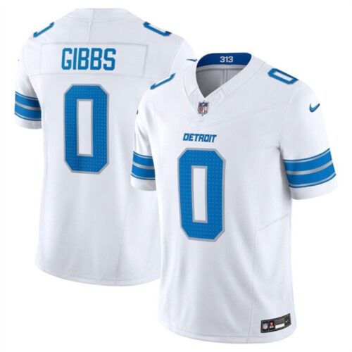 686275ed9e156_1 Youth Detroit Lions #0 Jahmyr Gibbs White 2025 F.U.S.E. Vapor Limited Stitched Jersey