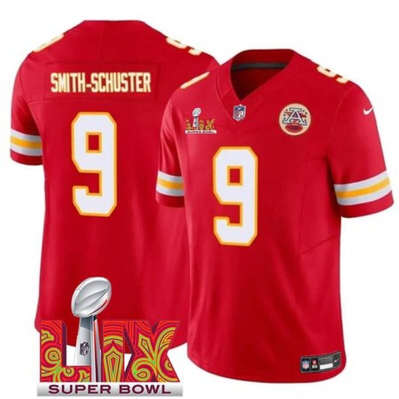 6862768d86b54_1 Men's Kansas City Chiefs #9 JuJu Smith-Schuster Red 2025 Super Bowl LIX Patch F.U.S.E. Vapor Limited Stitched Football Jersey