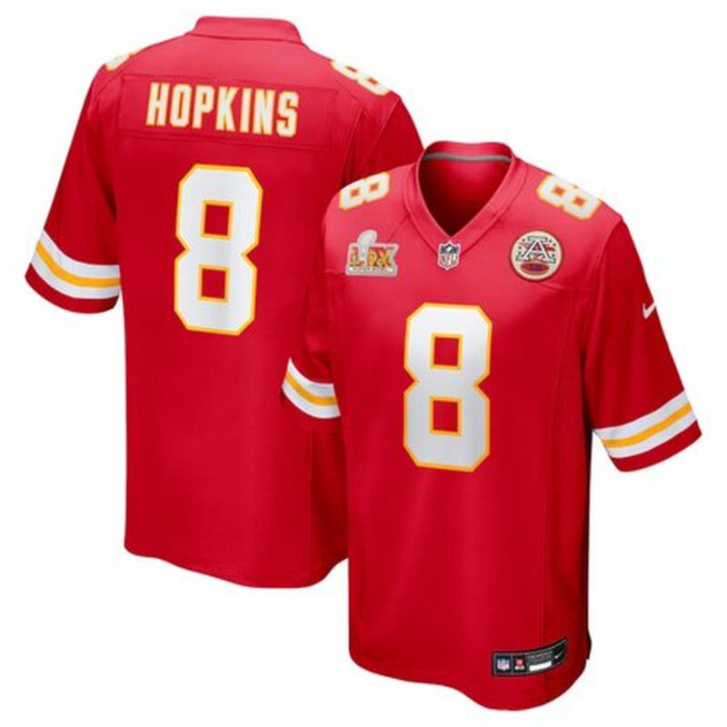 686276978d9ca_1 Men's Kansas City Chiefs #8 DeAndre Hopkins Red Super Bowl LIX Game Player Jersey