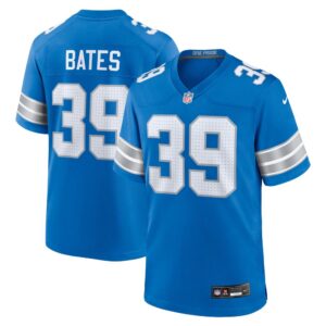 686276df056fe_1 Men's Detroit Lions Jake Bates Blue Team Game Jersey