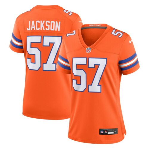 6862770aedeb7_1 Women's Denver Broncos Tom Jackson Orange Mile High Collection 1977 Throwback Retired Player Game Jersey