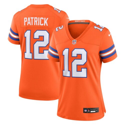 6862771f5206b_1 Women's Denver Broncos Tim Patrick Orange Mile High Collection 1977 Throwback Player Game Jersey