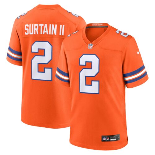 686277321b92c_1 Men's Denver Broncos Patrick Surtain II Orange Mile High Collection 1977 Throwback Player Game Jersey