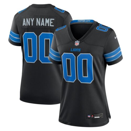 6862776501f4d_1 Women's Detroit Lions Black Alternate Custom Game Jersey