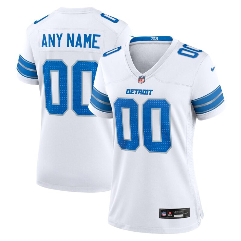 6862776993c54_1 Women's Detroit Lions White Custom Game Jersey