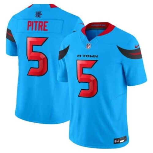 6862777bc04d0_1 Men's Jalen Pitre Blue Houston Texans #5 Vapor F.U.S.E. Limited Jersey