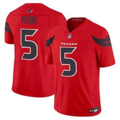 686277826e2ad_1 Men's Jalen Pitre Red Houston Texans #5 Vapor F.U.S.E. Limited Jersey