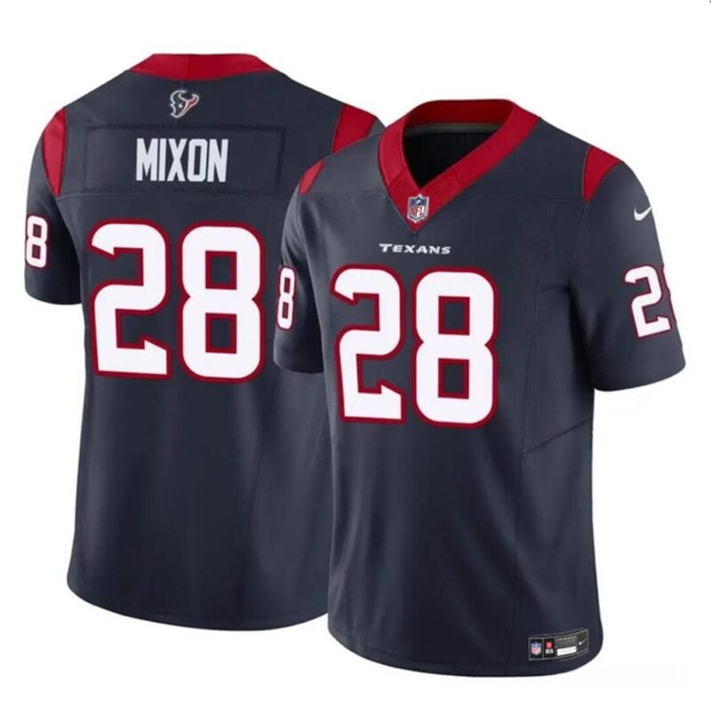 6862781322614_1 Men's Houston Texans #28 Joe Mixon Navy 2024 F.U.S.E Vapor Untouchable Stitched Football Jersey