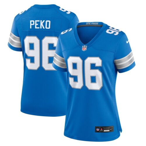 6862783813bfc_1 Women's Detroit Lions Kyle Peko Blue Game Jersey