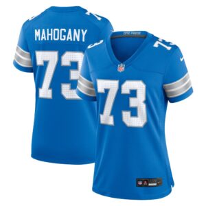 68627843dcef6_1 Women's Detroit Lions Christian Mahogany Blue Team Game Jersey
