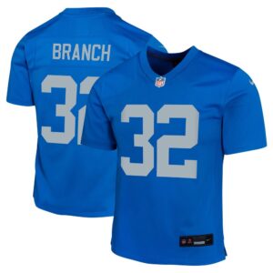 6862784a034b8_1 Youth Detroit Lions Brian Branch Blue Alternate Game Jersey