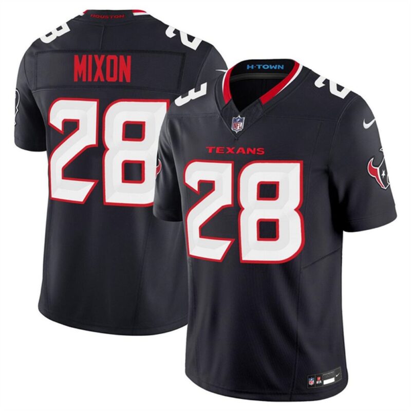 6862787a98f78_1 Men's Houston Texans #28 Joe Mixon Navy 2024 Vapor F.U.S.E. Limited Stitched Jersey