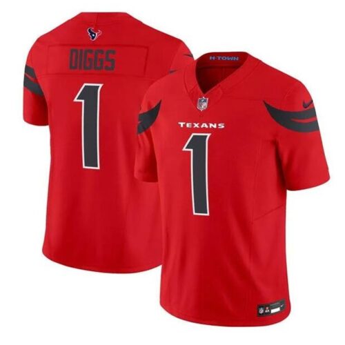 6862788b8de93_1 Men's Houston Texans #1 Stefon Diggs Red Red 2024 Alternate F.U.S.E Vapor Stitched jersey
