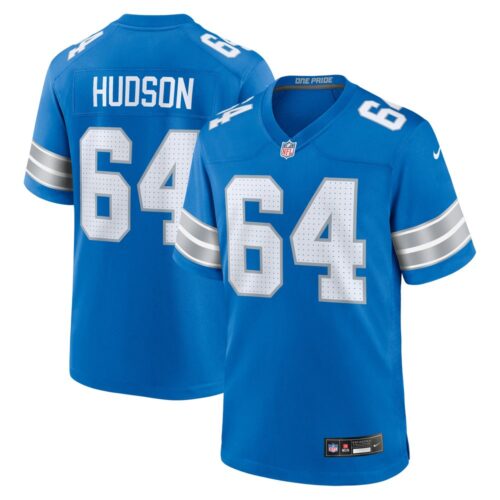 686278a51cad6_1 Men's Detroit Lions Bryan Hudson Blue Game Jersey