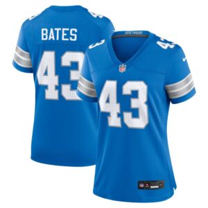 686278ae19462_1 Women's Detroit Lions Jake Bates Blue Team Game Jersey