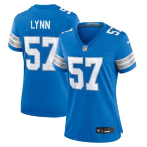 686278b101587_1 Women's Detroit Lions #57 Nate Lynn Blue Game Jersey