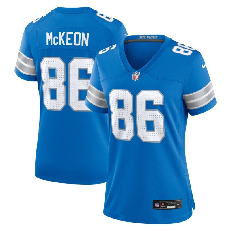 686278bcf283b_1 Women's Detroit Lions Sean McKeon Blue Game Jersey