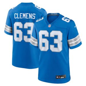 686278c33ce8e_1 Men's Detroit Lions Duke Clemens Blue Game Jersey