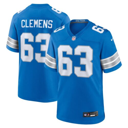 686278c33ce8e_1 Men's Detroit Lions Duke Clemens Blue Game Jersey