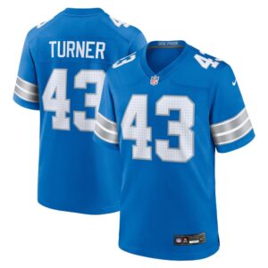 686278c9a7188_1 Men's Detroit Lions James Turner Blue Game Jersey