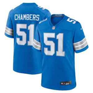 686278ccc44ae_1 Men's Detroit Lions Steele Chambers Blue Game Jersey