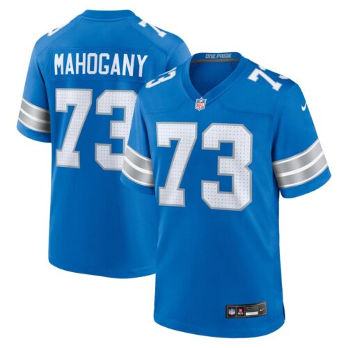 686278d2c7118_1 Men's Detroit Lions Christian Mahogany Blue Team Game Jersey